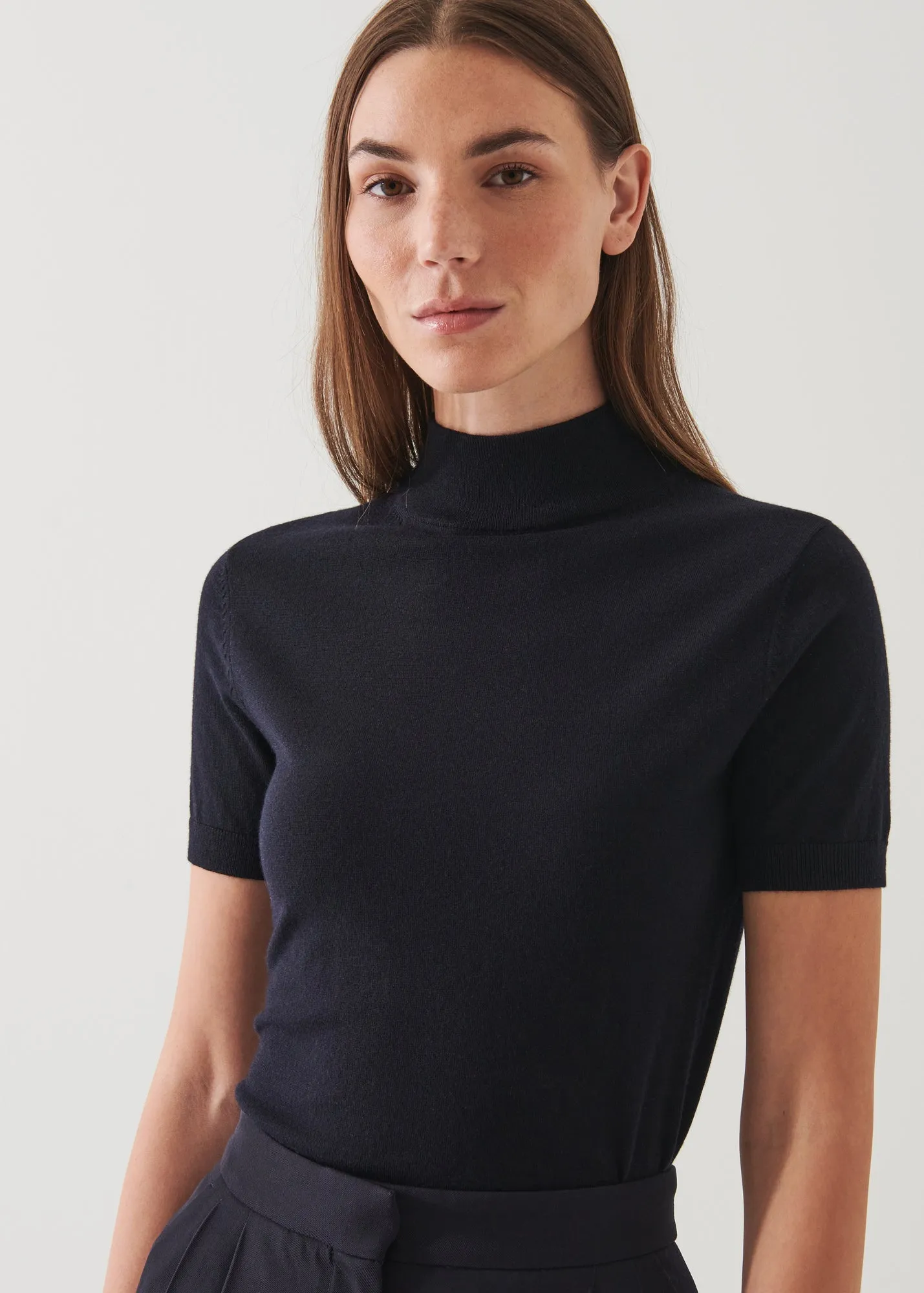 SUPERFINE MERINO MOCK NECK