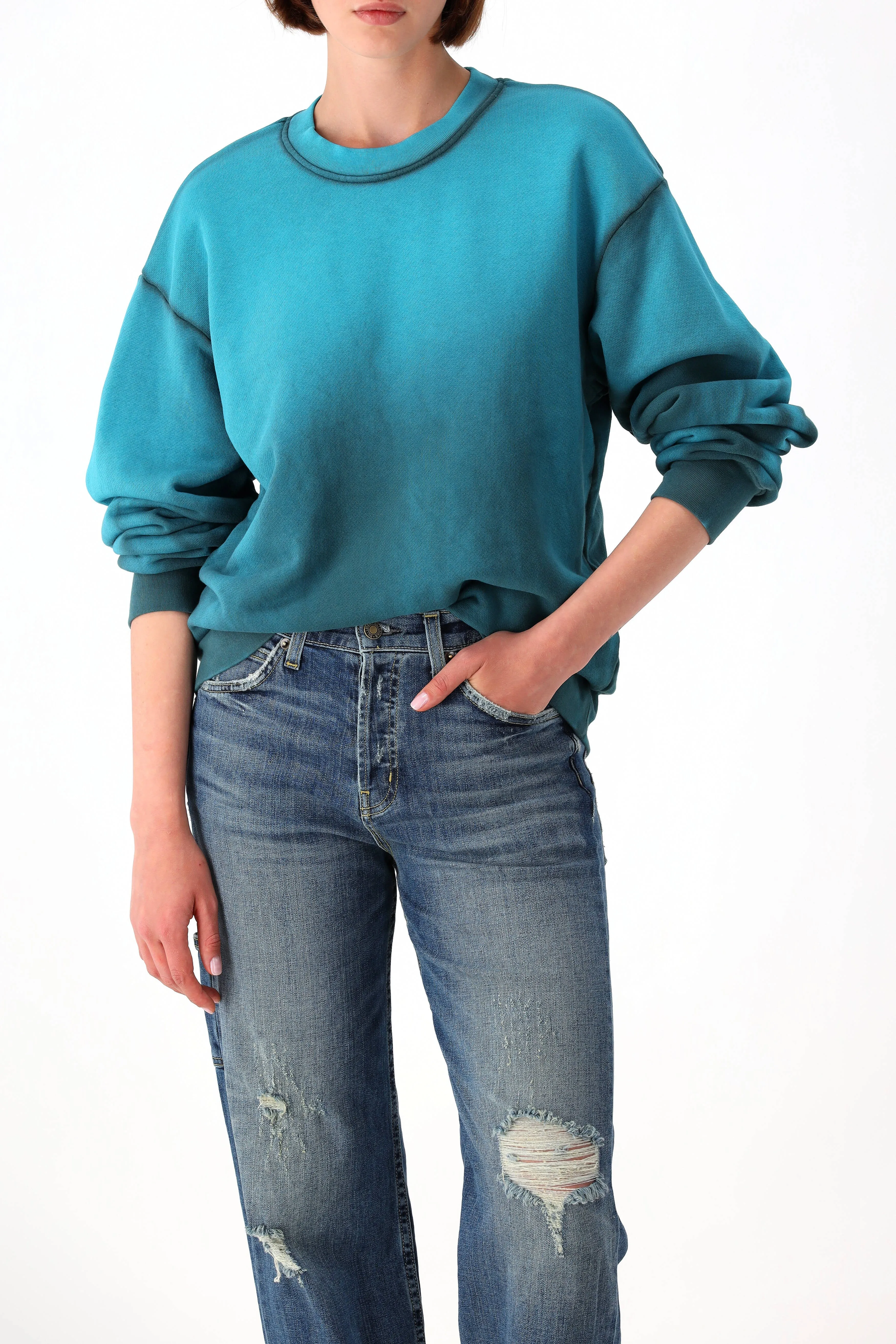 Sweatshirt Brooklyn in Portofino Blue