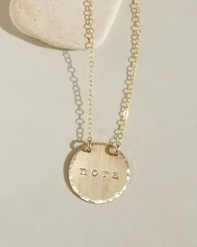 Textured Disc Necklace