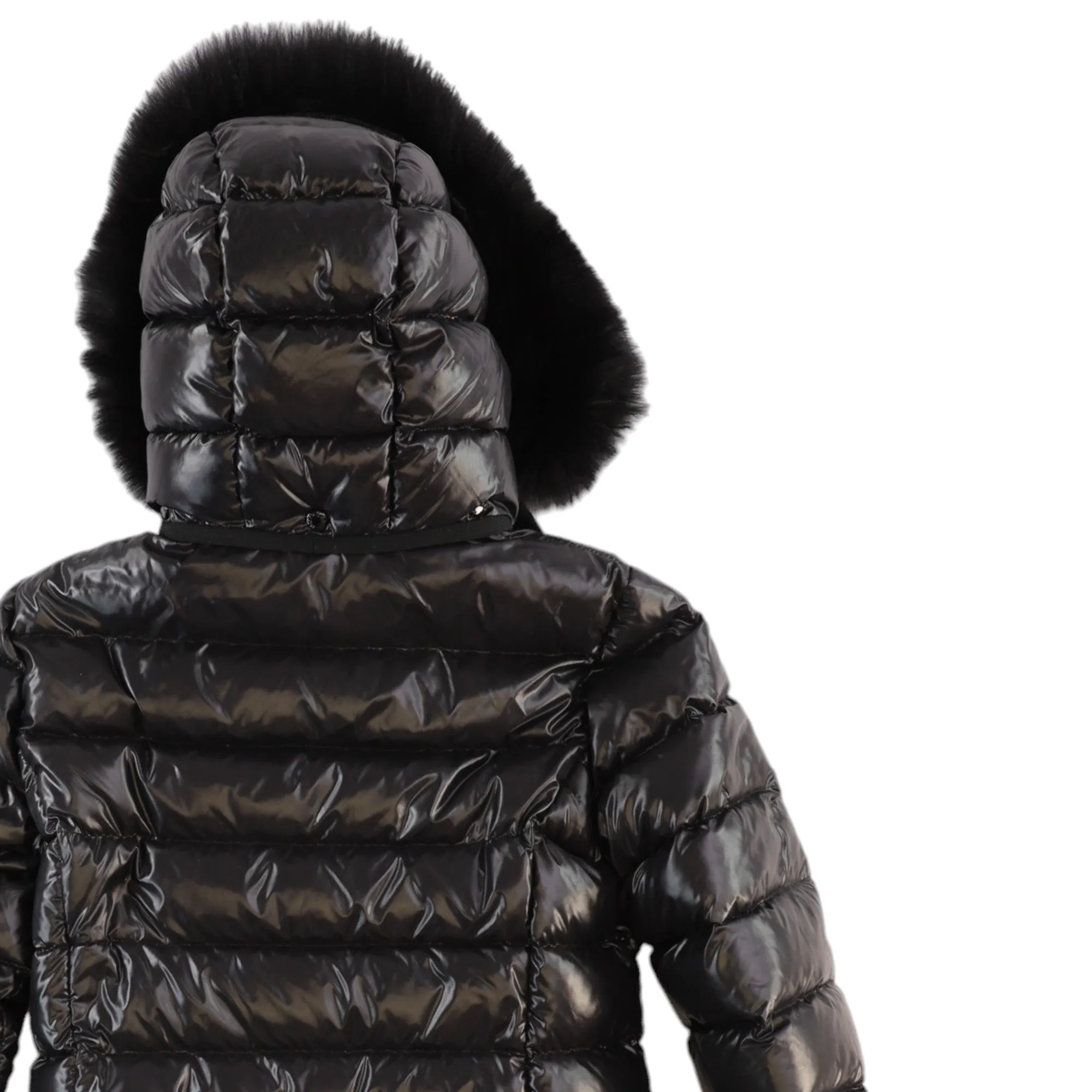 Women's Bady Fur Down Jacket Black Size Junior Age 12