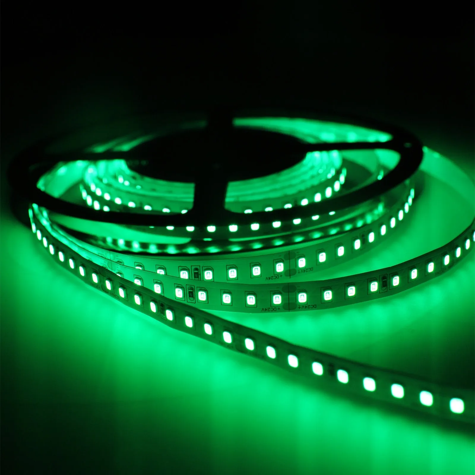 YUJILEDS Green LED Flexible Strip -128 LEDs/m - 5m/Reel